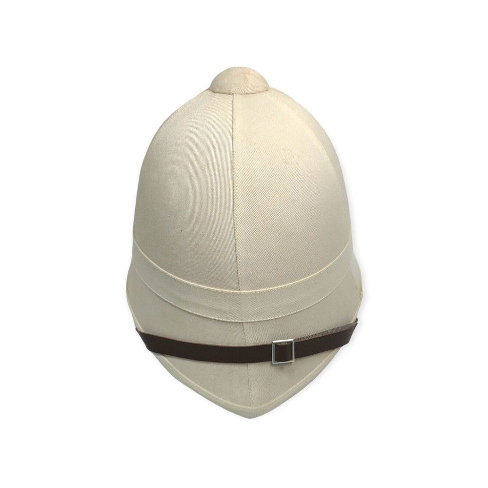 Vintage British Military Pith Vietnam Sun Helmet Hat Safari Tan Twill Cover - Picture 1 of 15